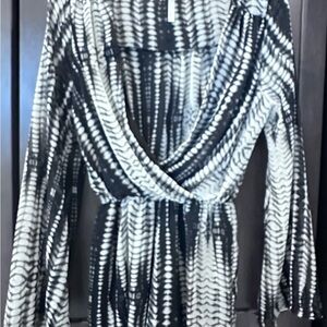 Sage Black and white Romper XS